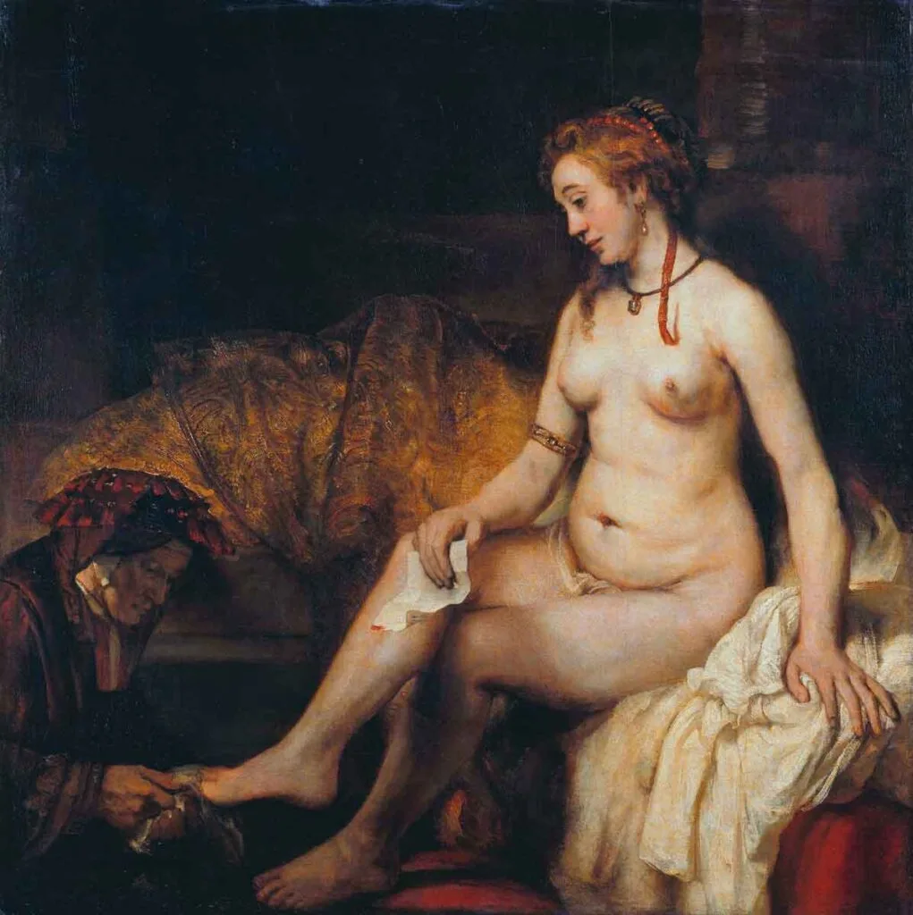 Betsabé en el baño, de Rembrandt.