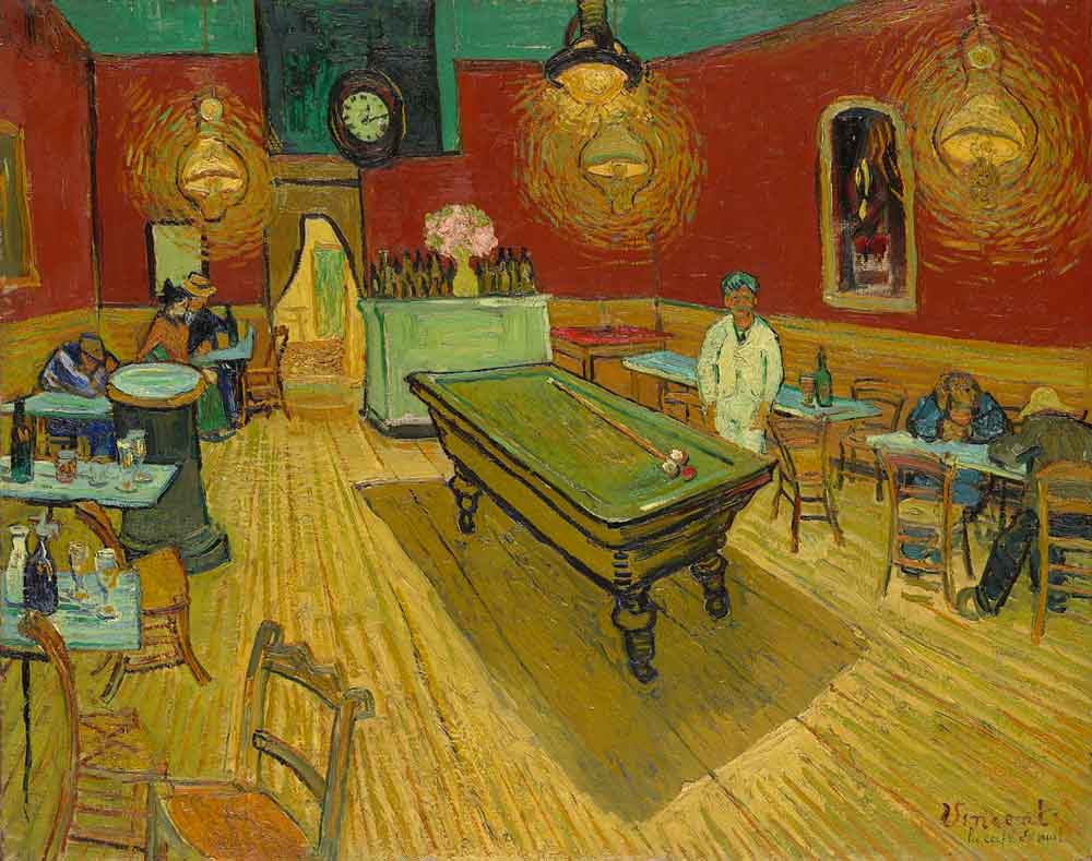 El café de noche, una pieza icónica de Van Gogh.