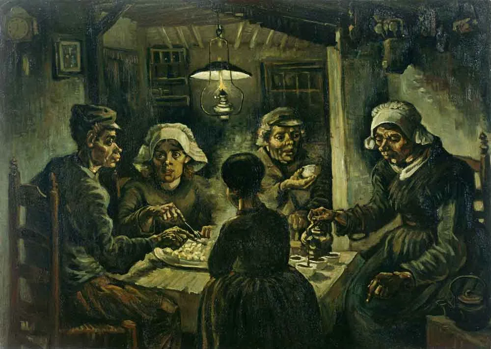 Comedores de patatas, obra de Van Gogh.