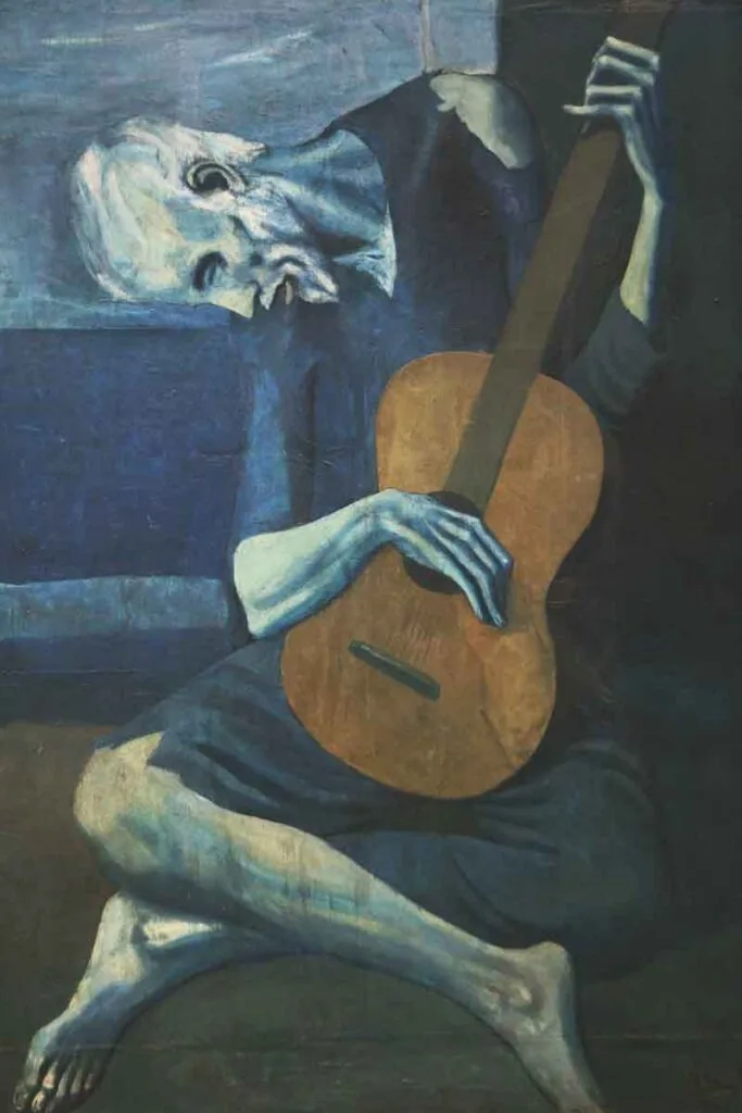 El Viejo Guitarrista de Picasso es una de sus obras más famosas.