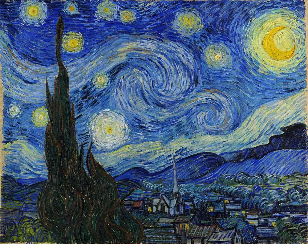 La noche estrellada de Van Gogh.