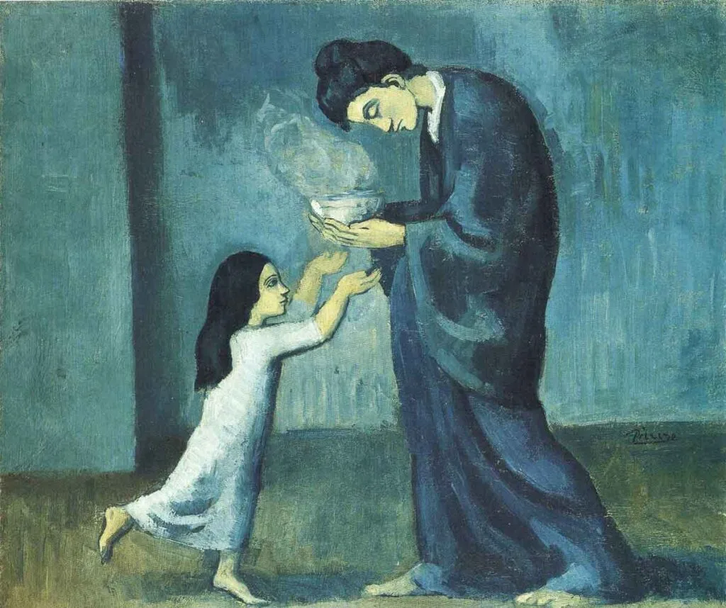 La sopa de Picasso pertenece a su período azul.
