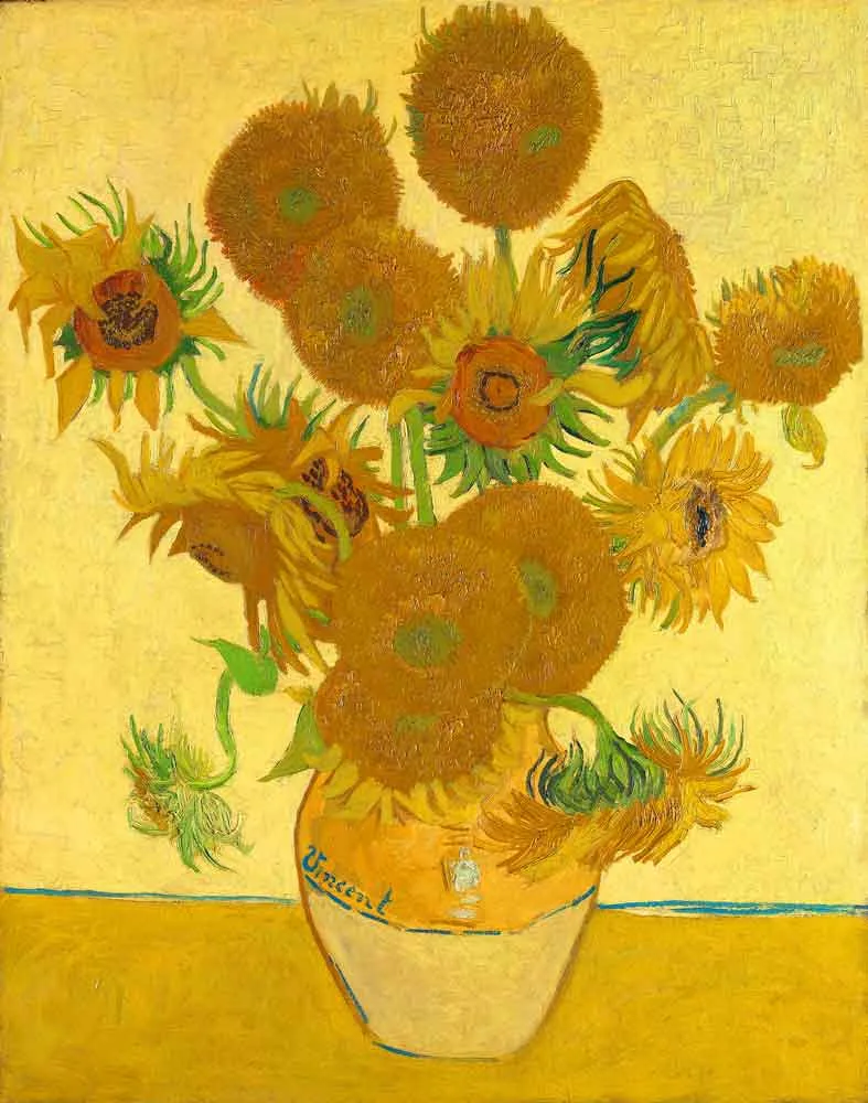Van Gogh pintó varios cuadros con girasoles.