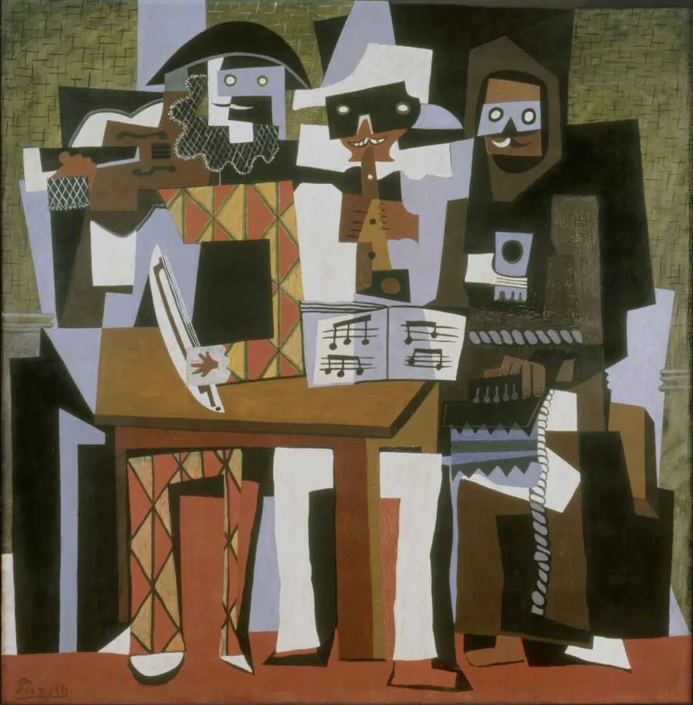 Picasso pintó dos versiones de Los Tres Músicos. 