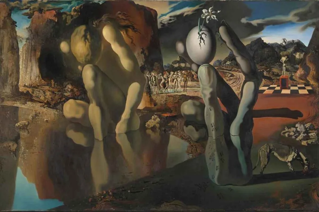 La metamorfosis de Narciso fue pintada por Salvador Dalí.