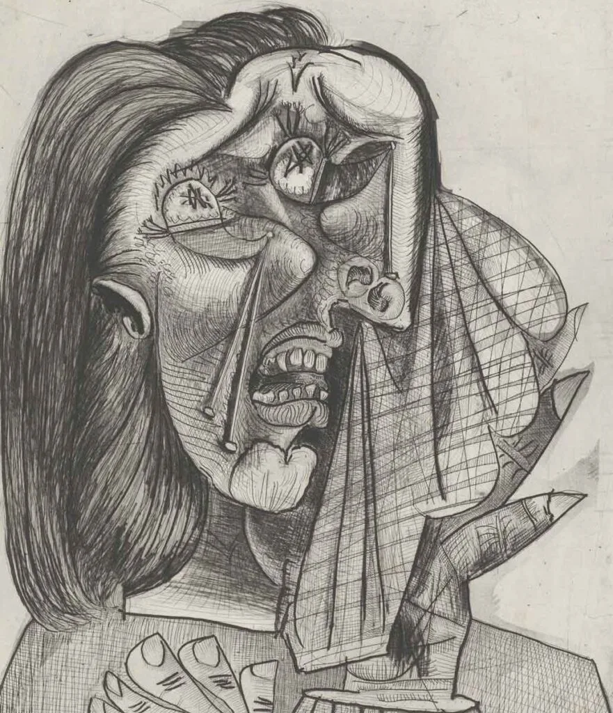 Picasso pintó varias versiones de la mujer que llora.