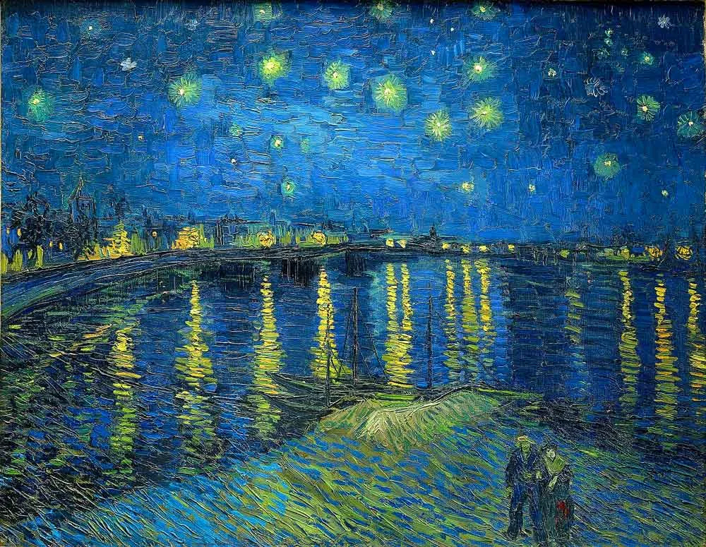 Noche estrellada sobre el Ródano.