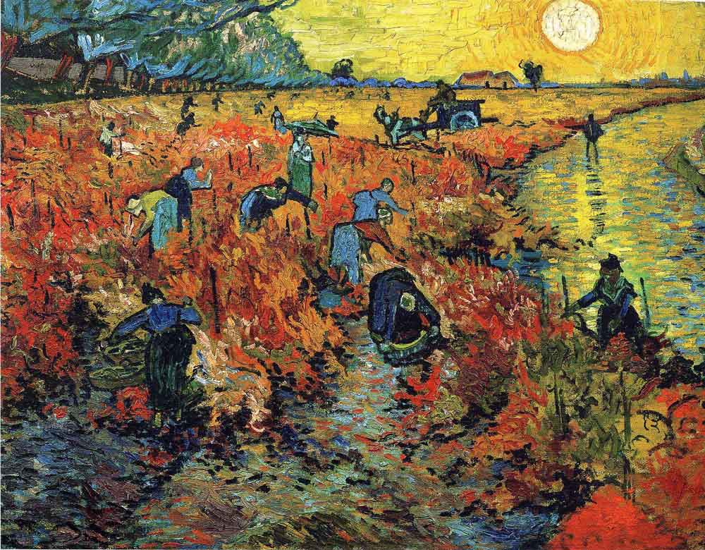 El Viñedo rojo de Arles, de Van Gogh.