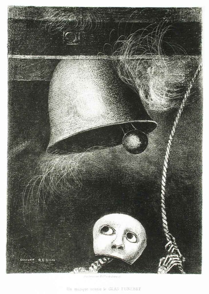 Ilustración del libro A Edgar Poe realizada por Odilon Redon.