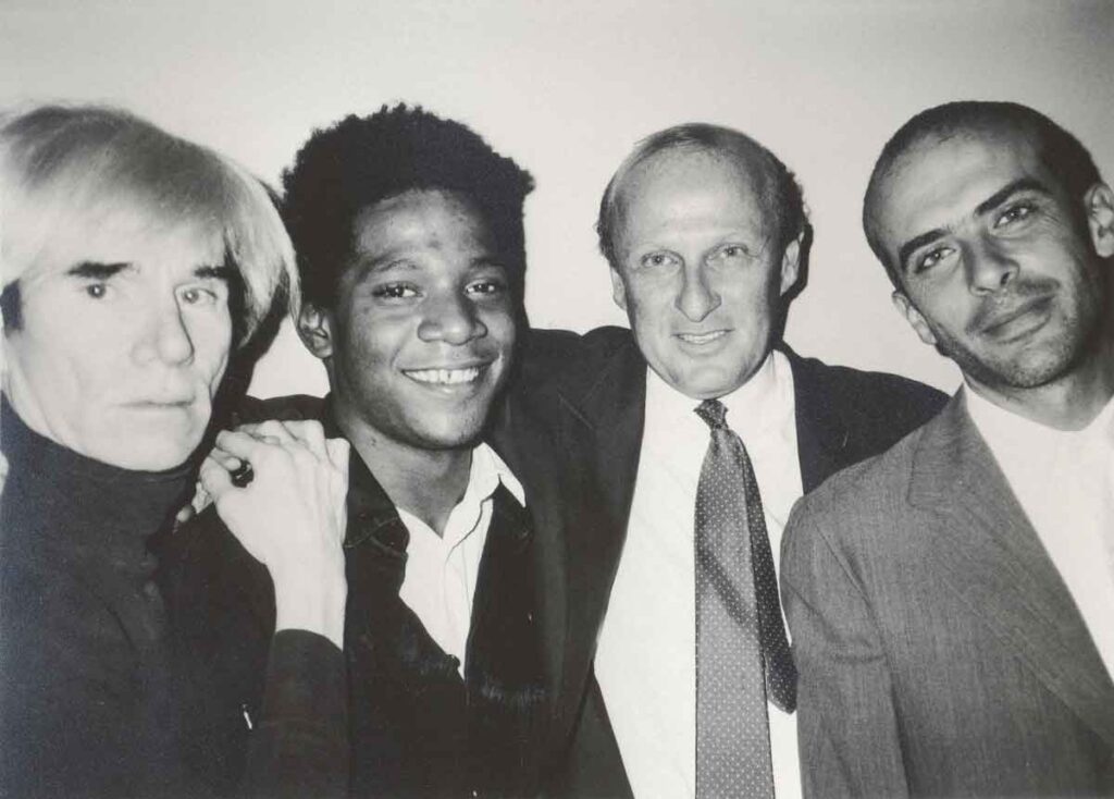 Jean-Michel Basquiat junto al artista del Pop Art, Andy Warhol.