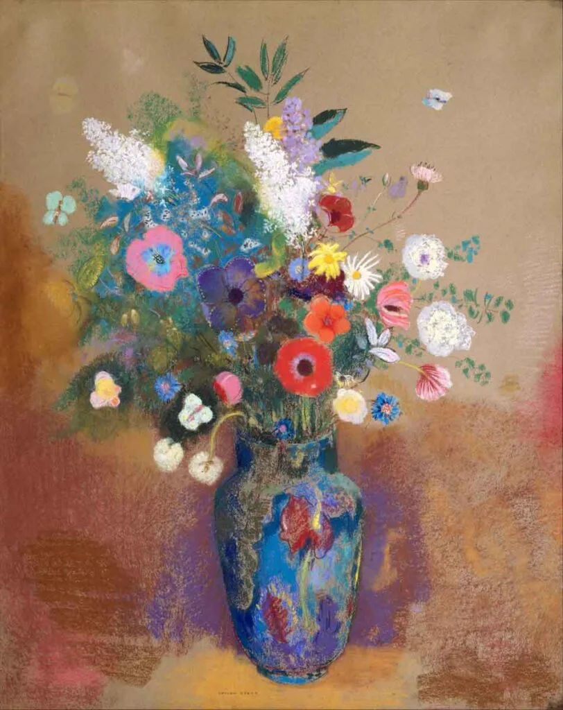 El bouquet de flores es uno de los bodegones o naturaleza muerta más conocidos y populares de Odilon Redon.