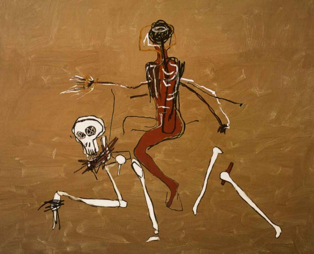 Cabalgando con la muerte es una de las últimas obras de Basquiat.