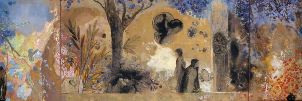 El día y la noche es un gran mural pintado por Odilon Redon.