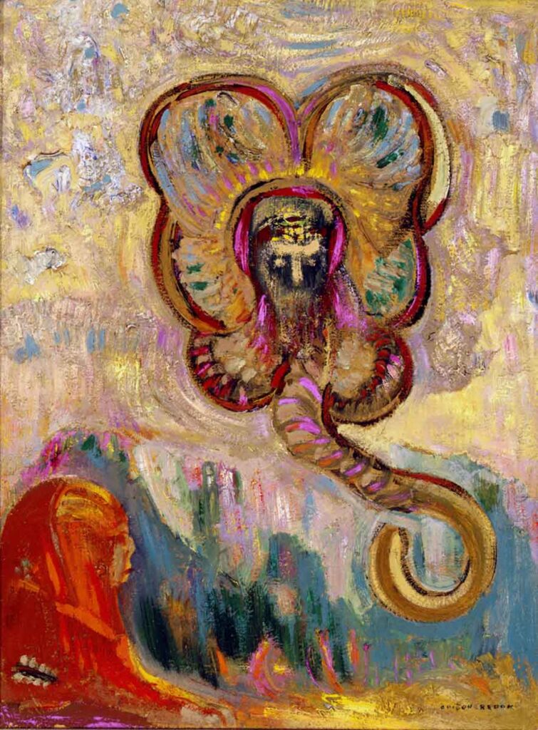 Oannes y la esfinge, un cuadro pintado por Odilon Redon.