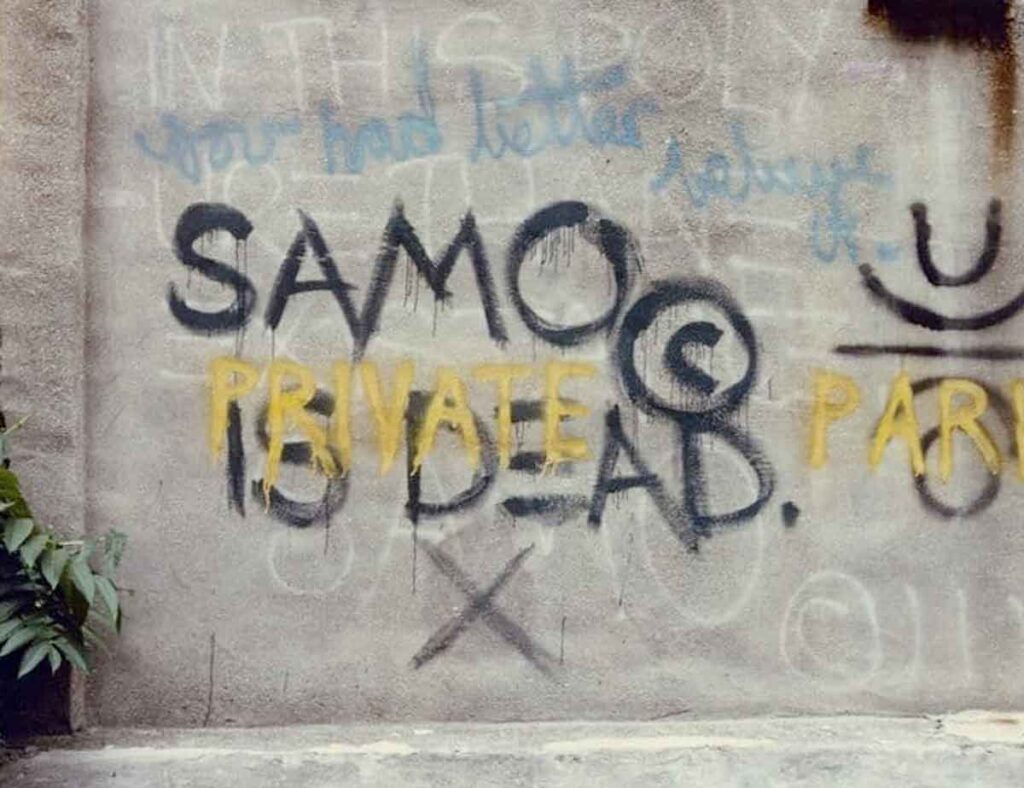 SAMO es el apodo que utilizaba Basquiat al principio de su carrera.