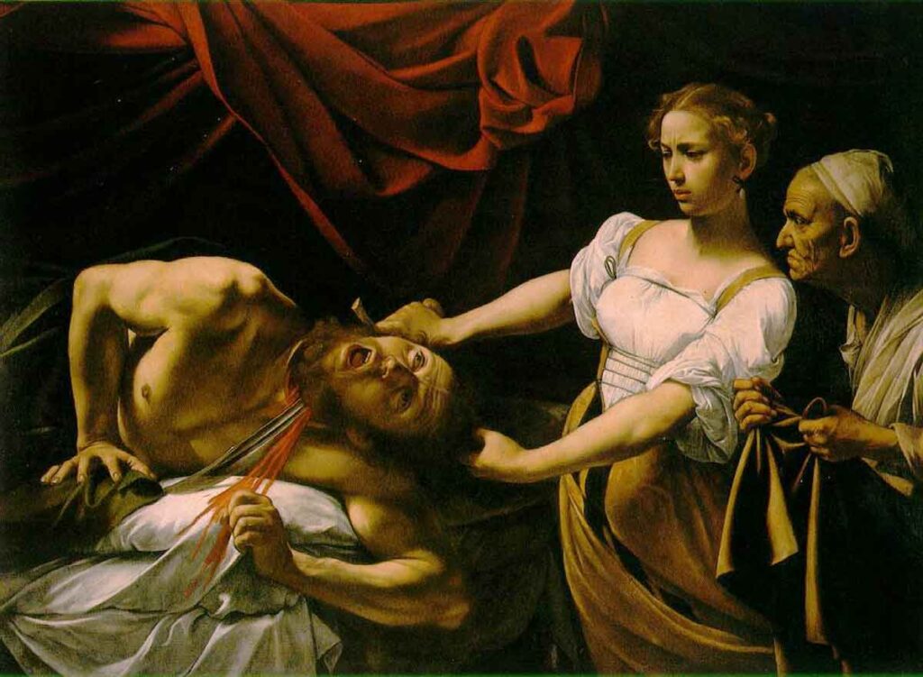 Judith decapitando a Holofernes, una de las pinturas más populares de Caravaggio.