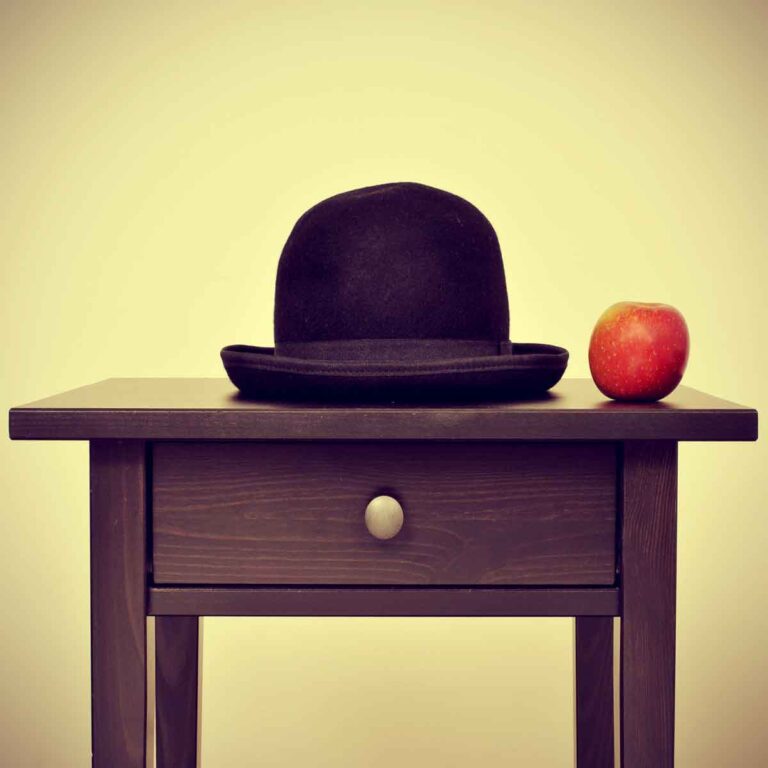 The surrealist art style of Rene Magritte.